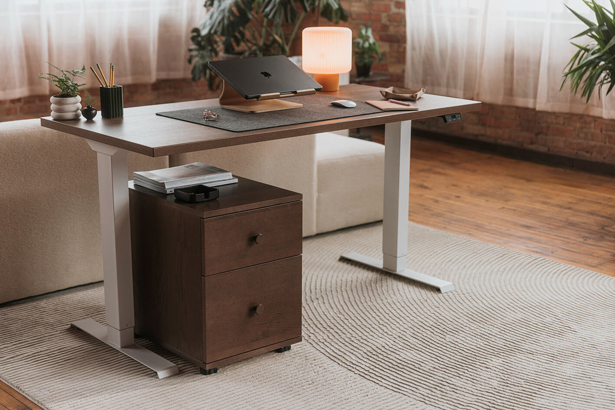 Wood File Cabinet in lifestyle shot